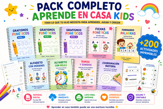 Pack Completo Aprende en Casa Kids | +200 Actividades Imprimibles